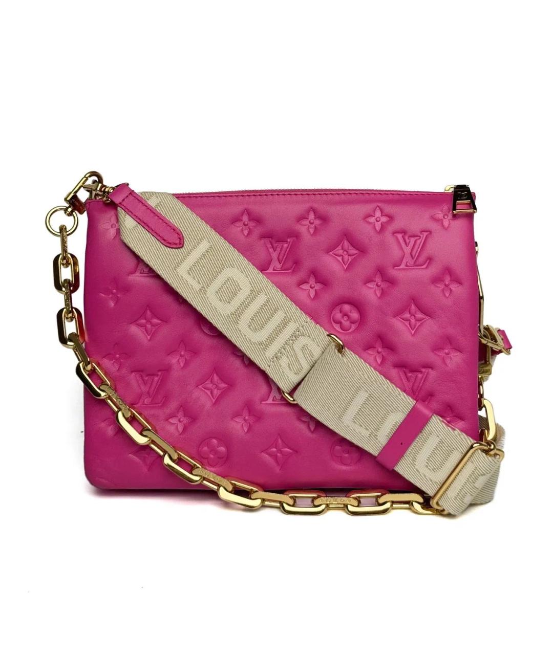 LOUIS VUITTON Розовая кожаная сумка через плечо, фото 9