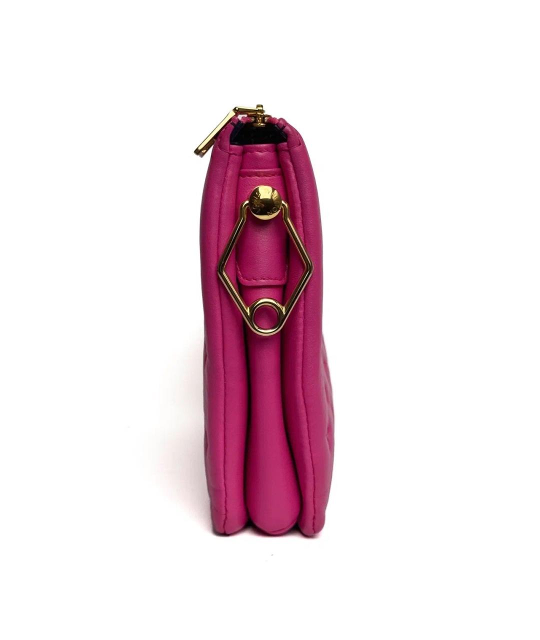 LOUIS VUITTON Розовая кожаная сумка через плечо, фото 6