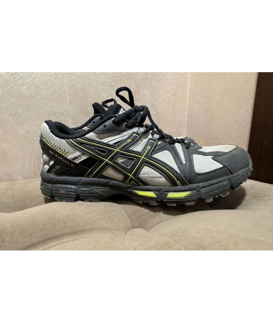 ASICS Черные текстильные низкие кроссовки / кеды, фото 7