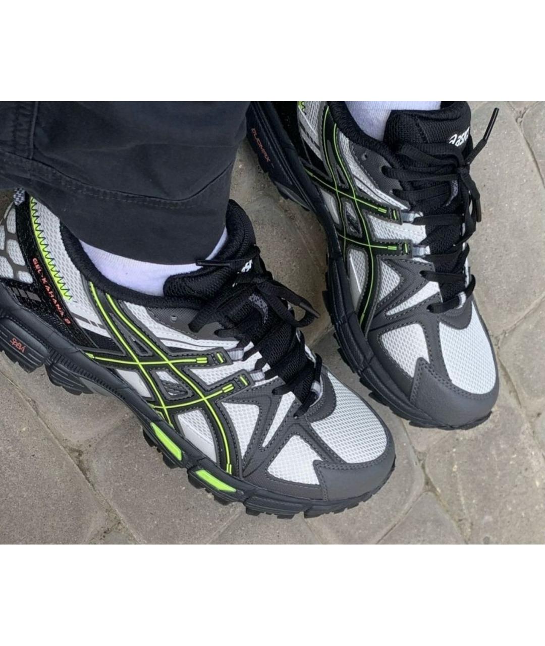 ASICS Черные текстильные низкие кроссовки / кеды, фото 4