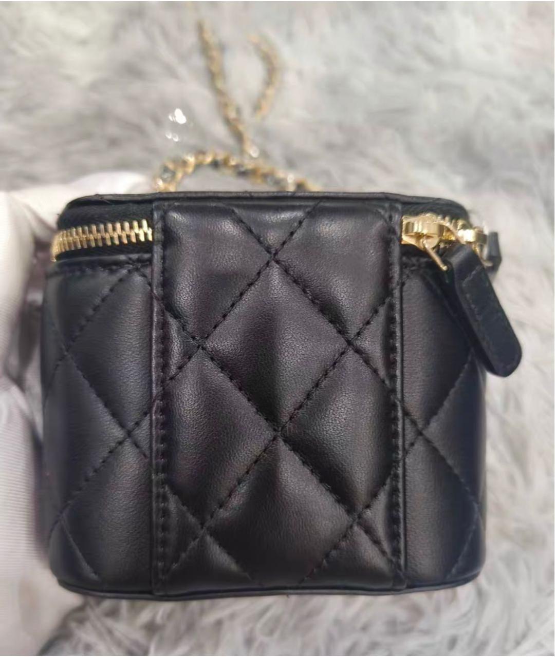 CHANEL Черная кожаная сумка через плечо, фото 6