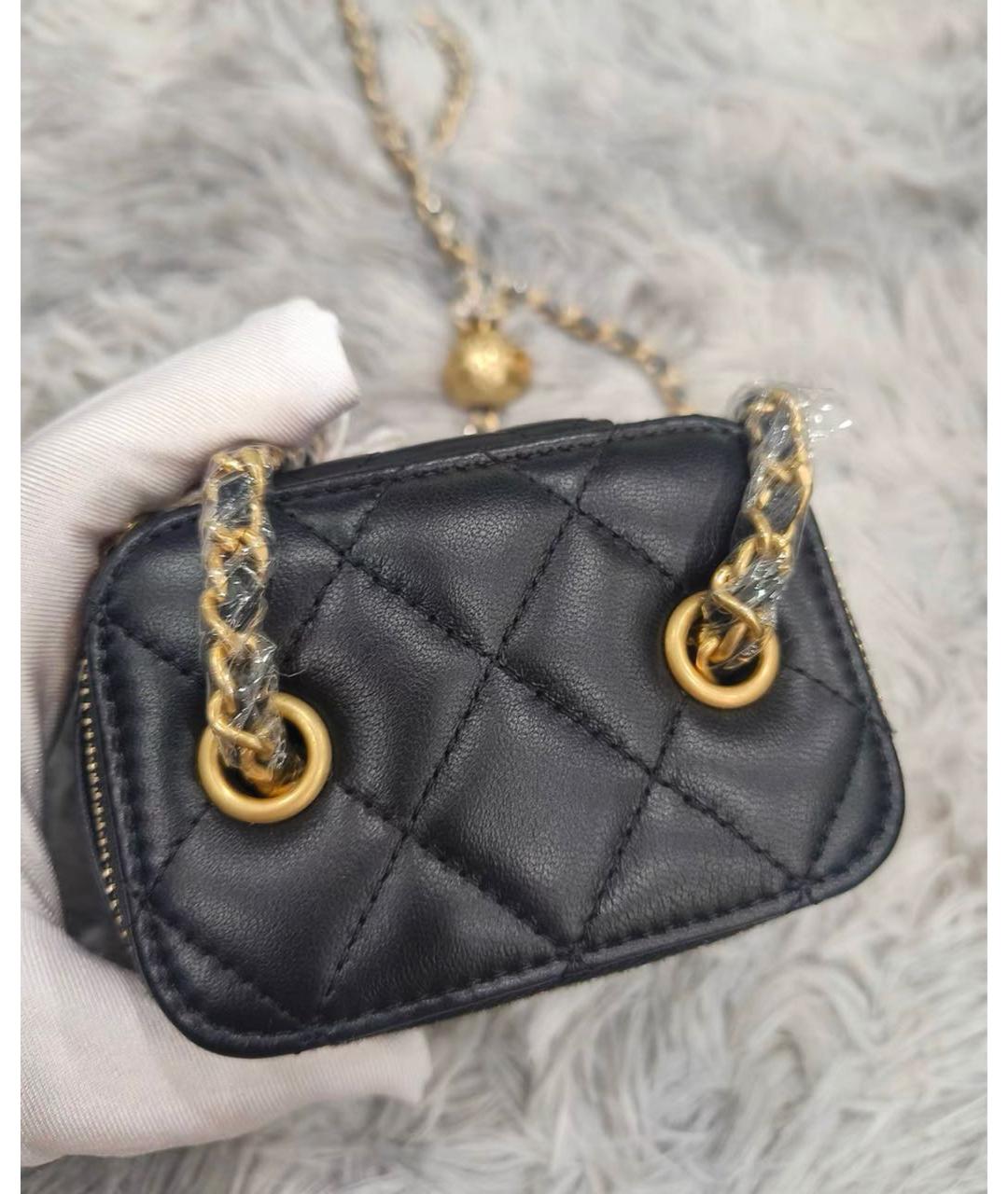 CHANEL Черная кожаная сумка через плечо, фото 4