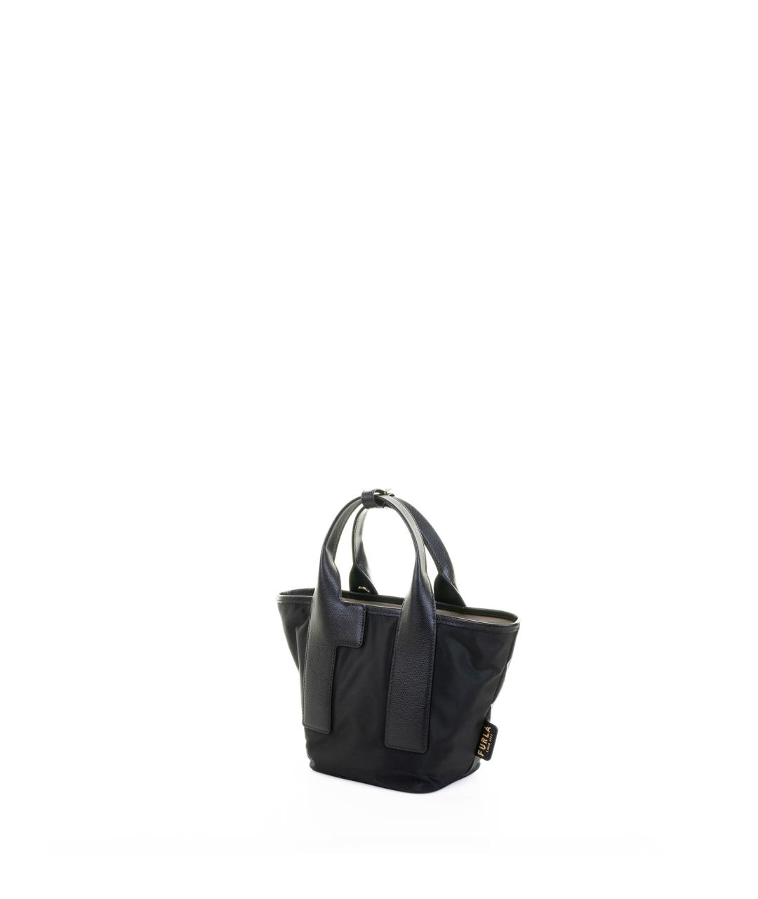 FURLA Черная кожаная сумка тоут, фото 2