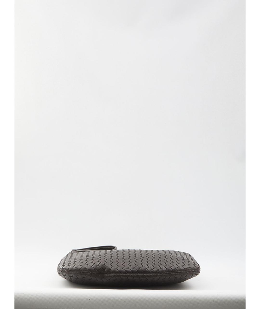 BOTTEGA VENETA Коричневая кожаная сумка на плечо, фото 3