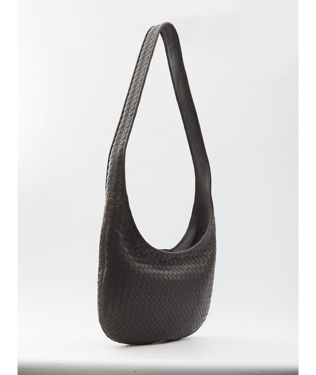 BOTTEGA VENETA Коричневая кожаная сумка на плечо, фото 2