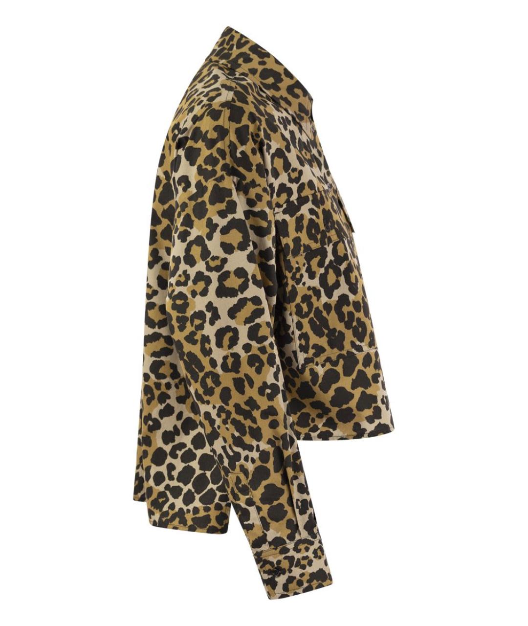 WEEKEND MAX MARA Коричневая хлопковая рубашка, фото 3