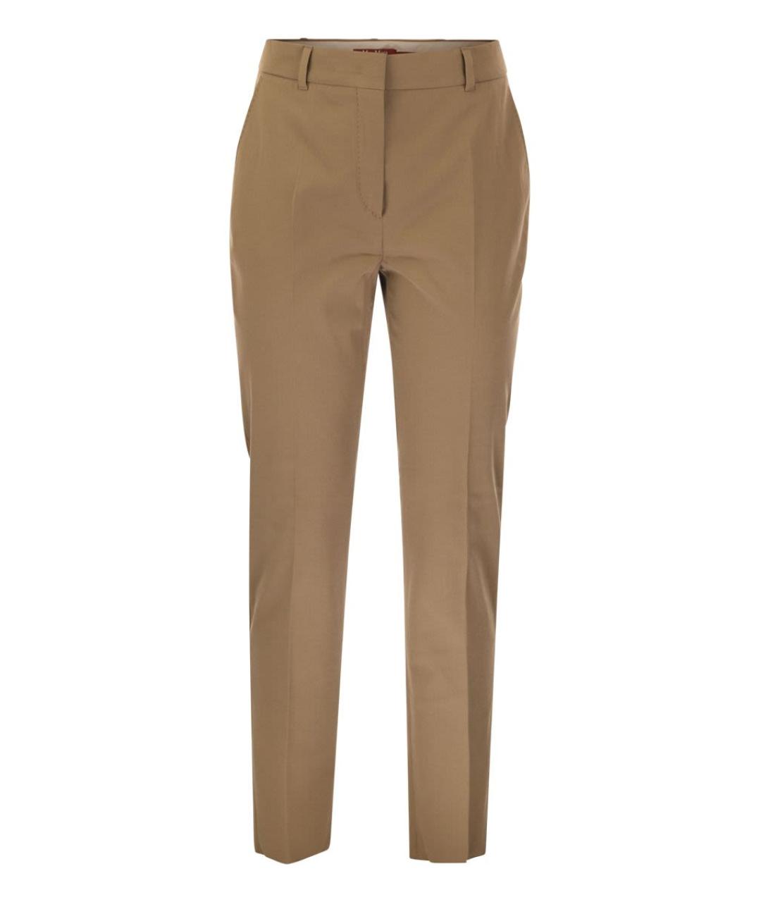 MAX MARA STUDIO Бежевые прямые брюки, фото 1