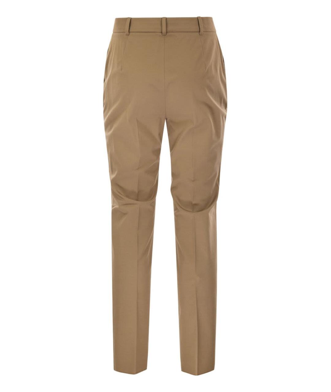 MAX MARA STUDIO Бежевые прямые брюки, фото 2