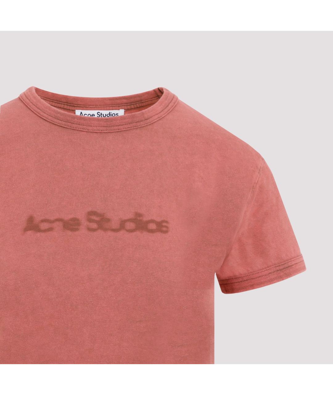 ACNE STUDIOS Красная хлопковая футболка, фото 3
