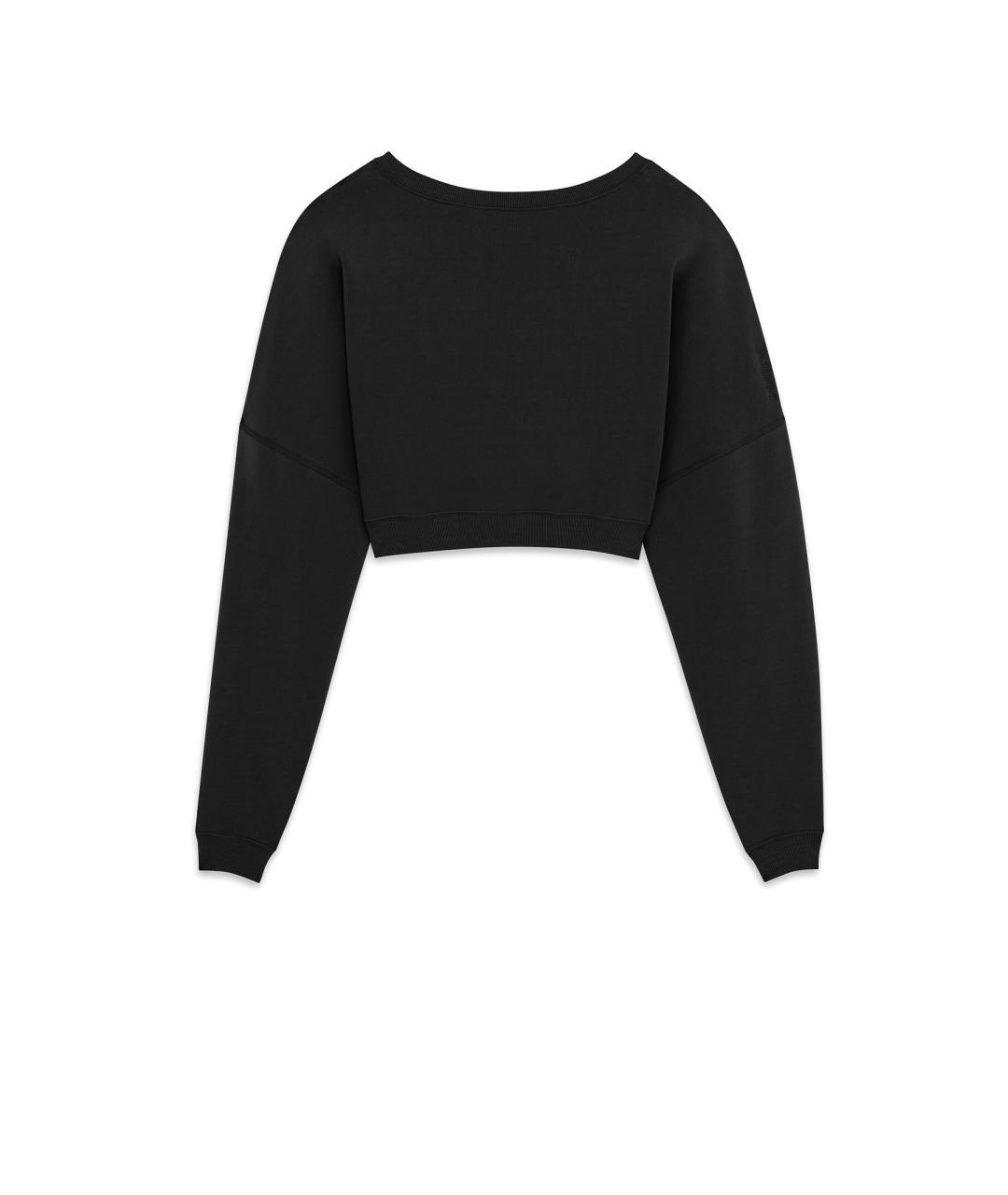 SAINT LAURENT Черный хлопковый джемпер / свитер, фото 2