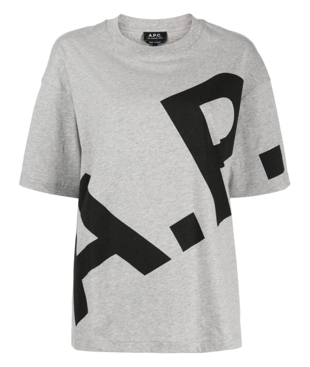 A.P.C. Серая хлопковая футболка, фото 1