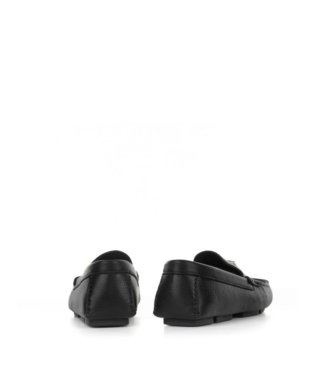 DOLCE&GABBANA Черные кожаные лоферы, фото 3