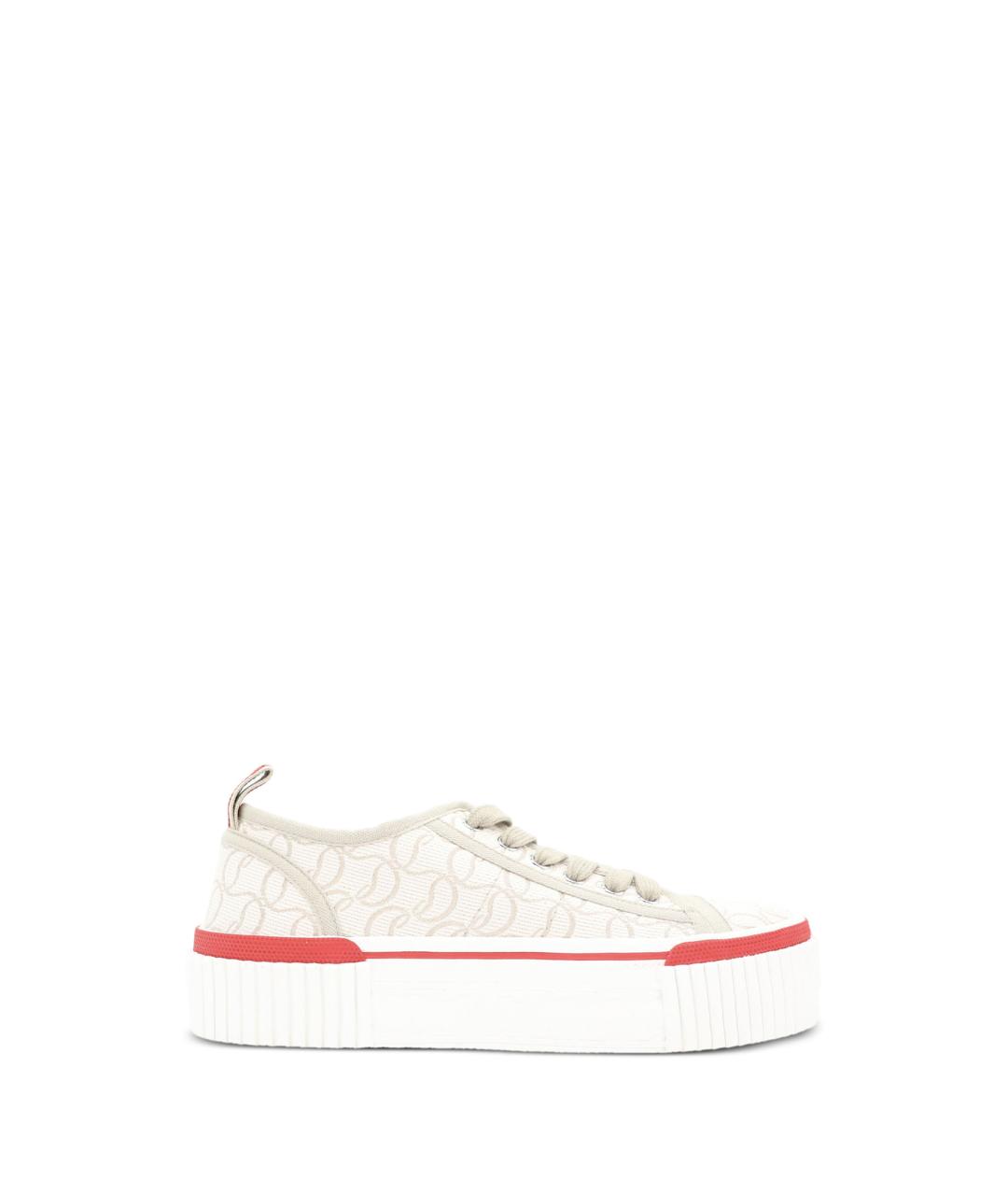 CHRISTIAN LOUBOUTIN Бежевые кеды, фото 1