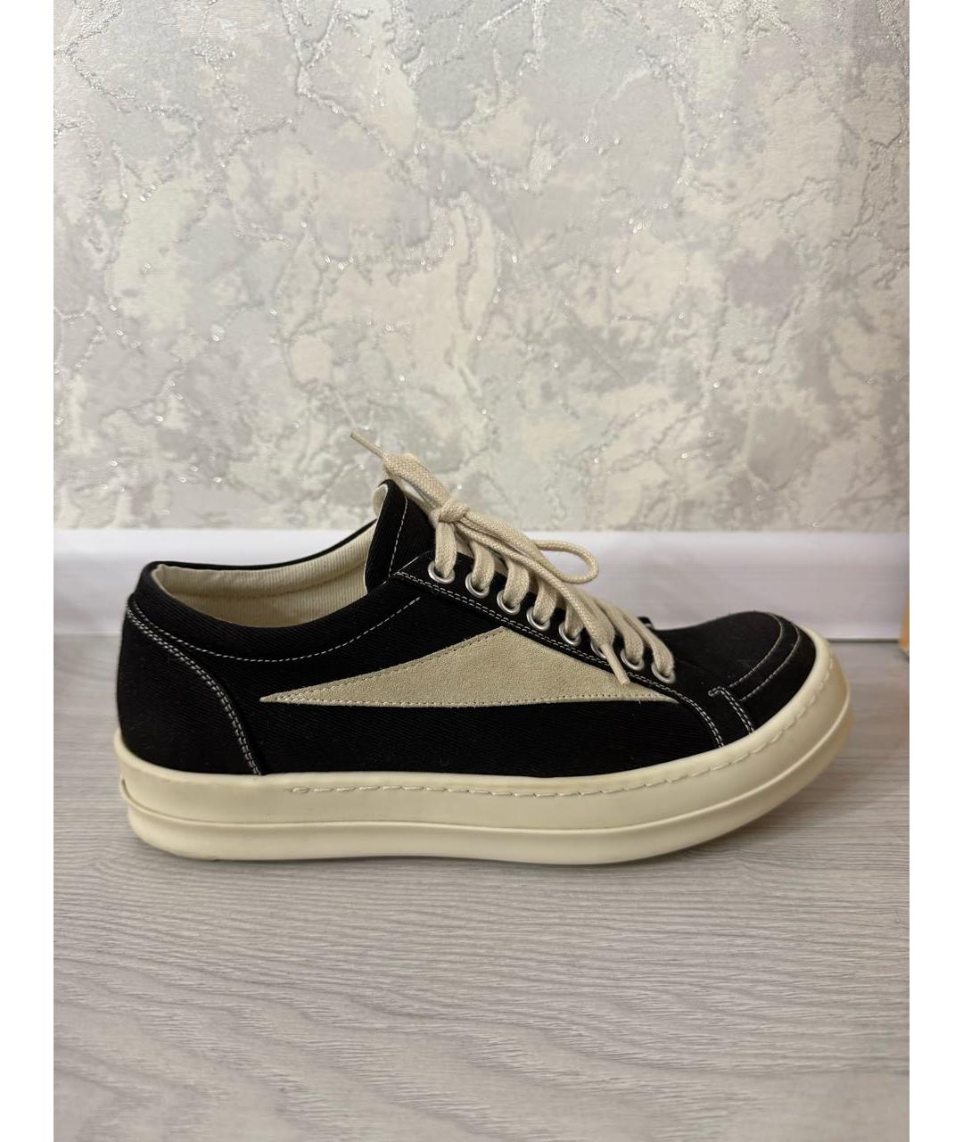 RICK OWENS DRKSHDW Черные текстильные кеды, фото 8