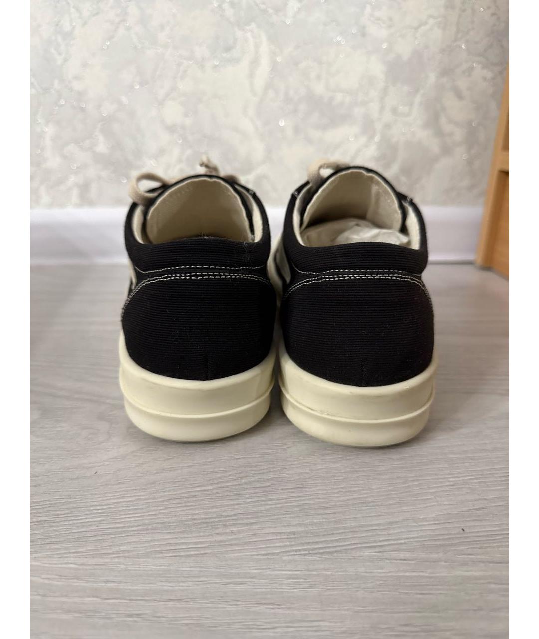 RICK OWENS DRKSHDW Черные текстильные кеды, фото 4