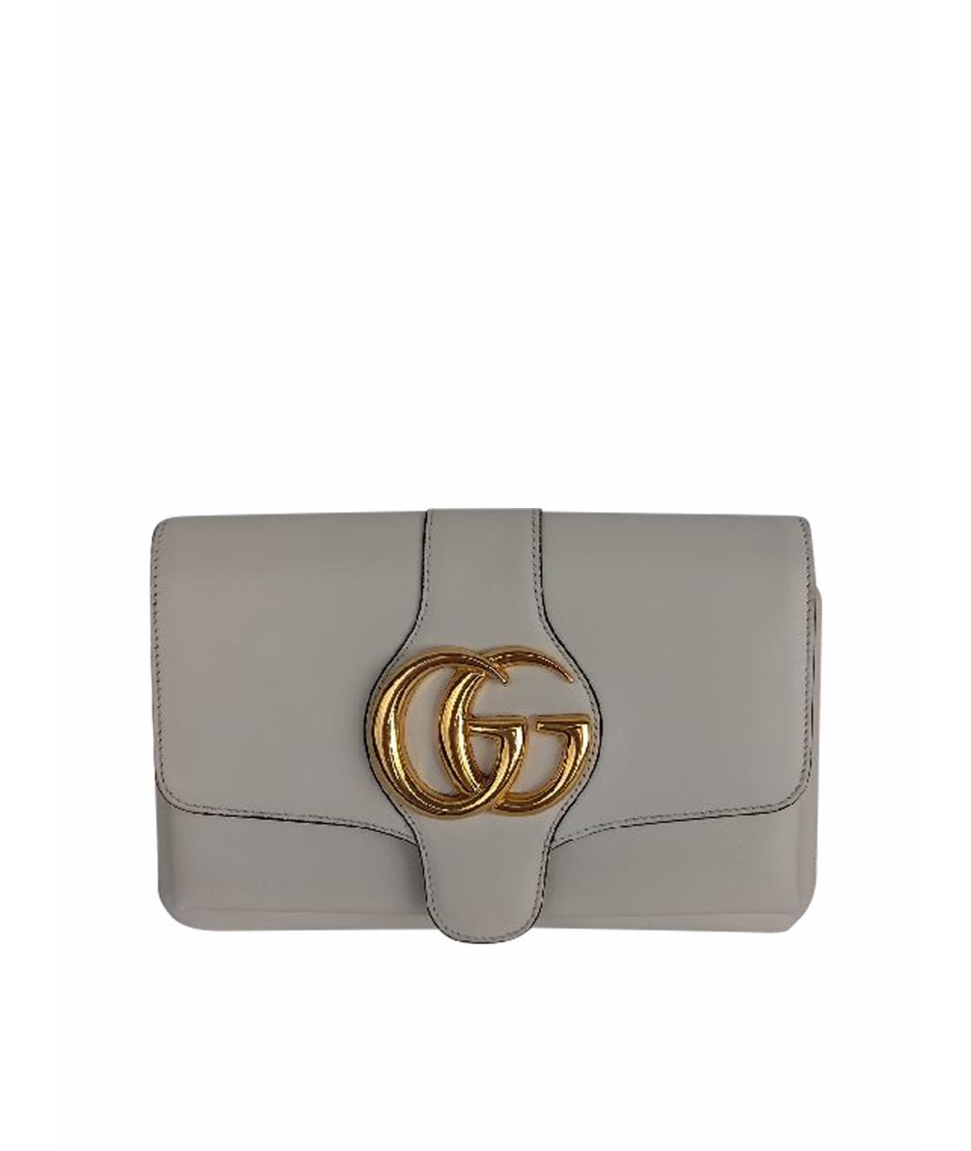 GUCCI Белая кожаная сумка через плечо, фото 10