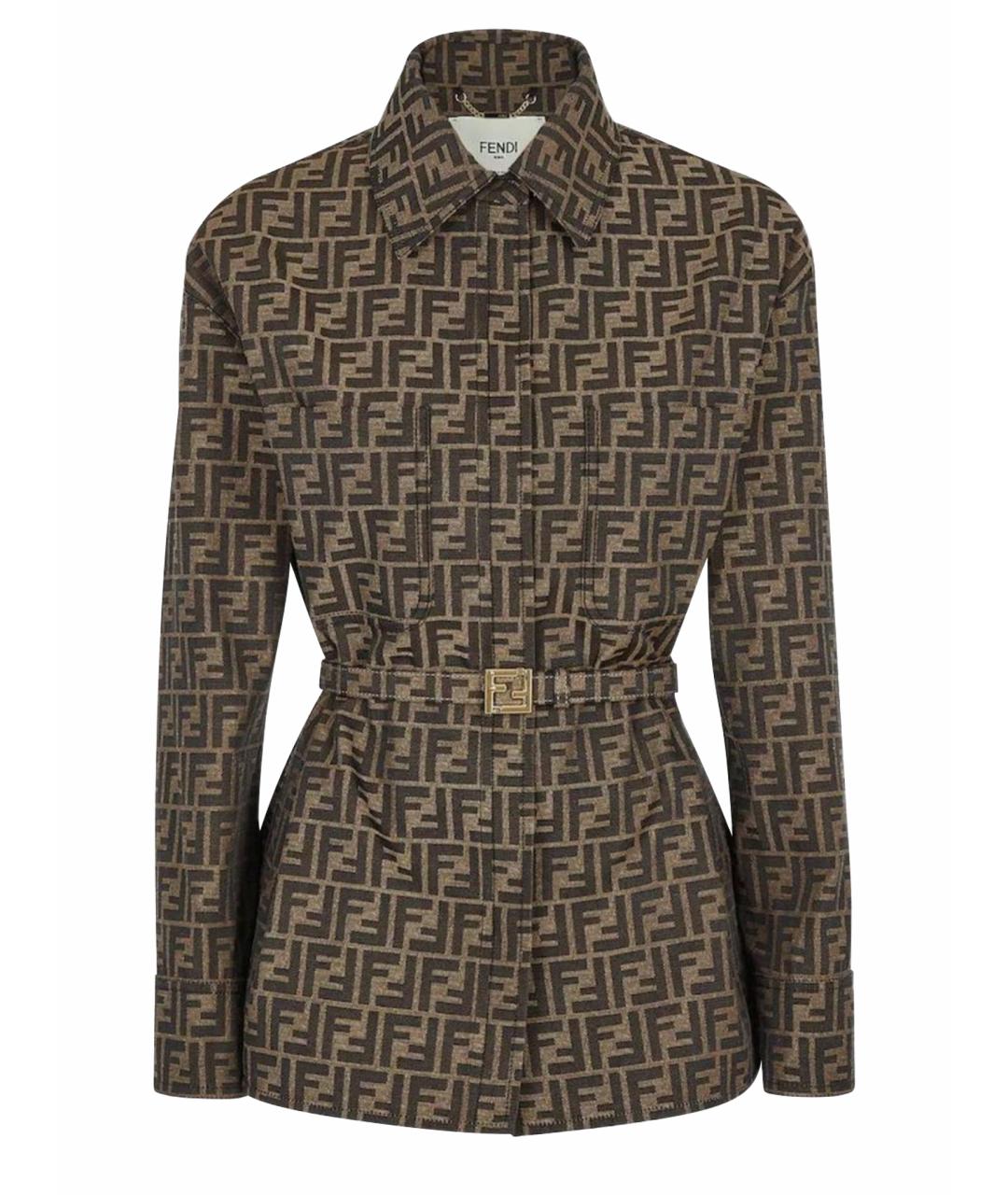 FENDI Коричневая куртка, фото 1