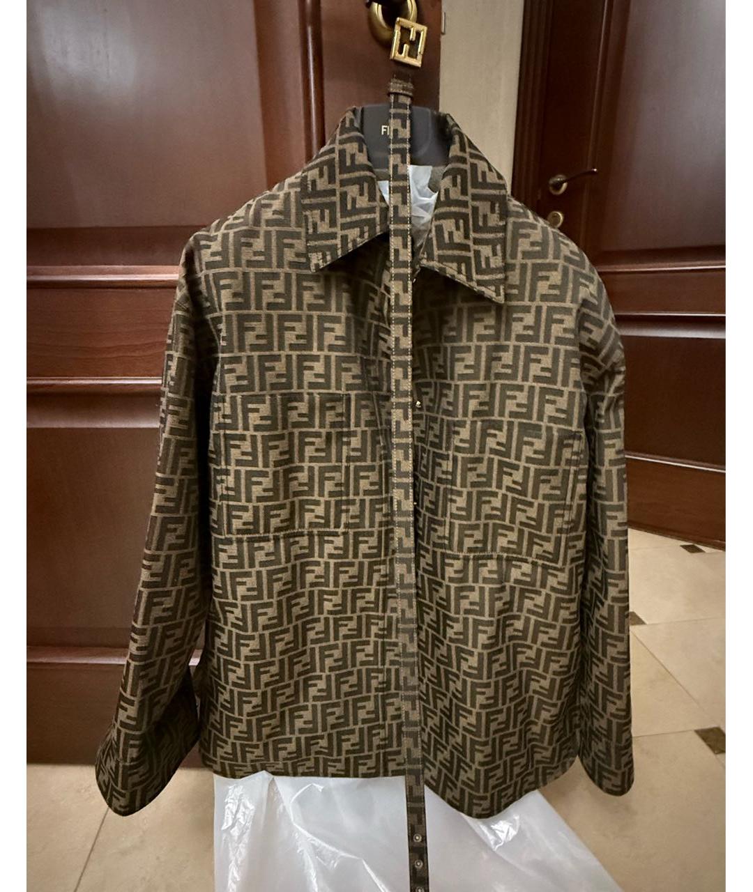 FENDI Коричневая куртка, фото 4