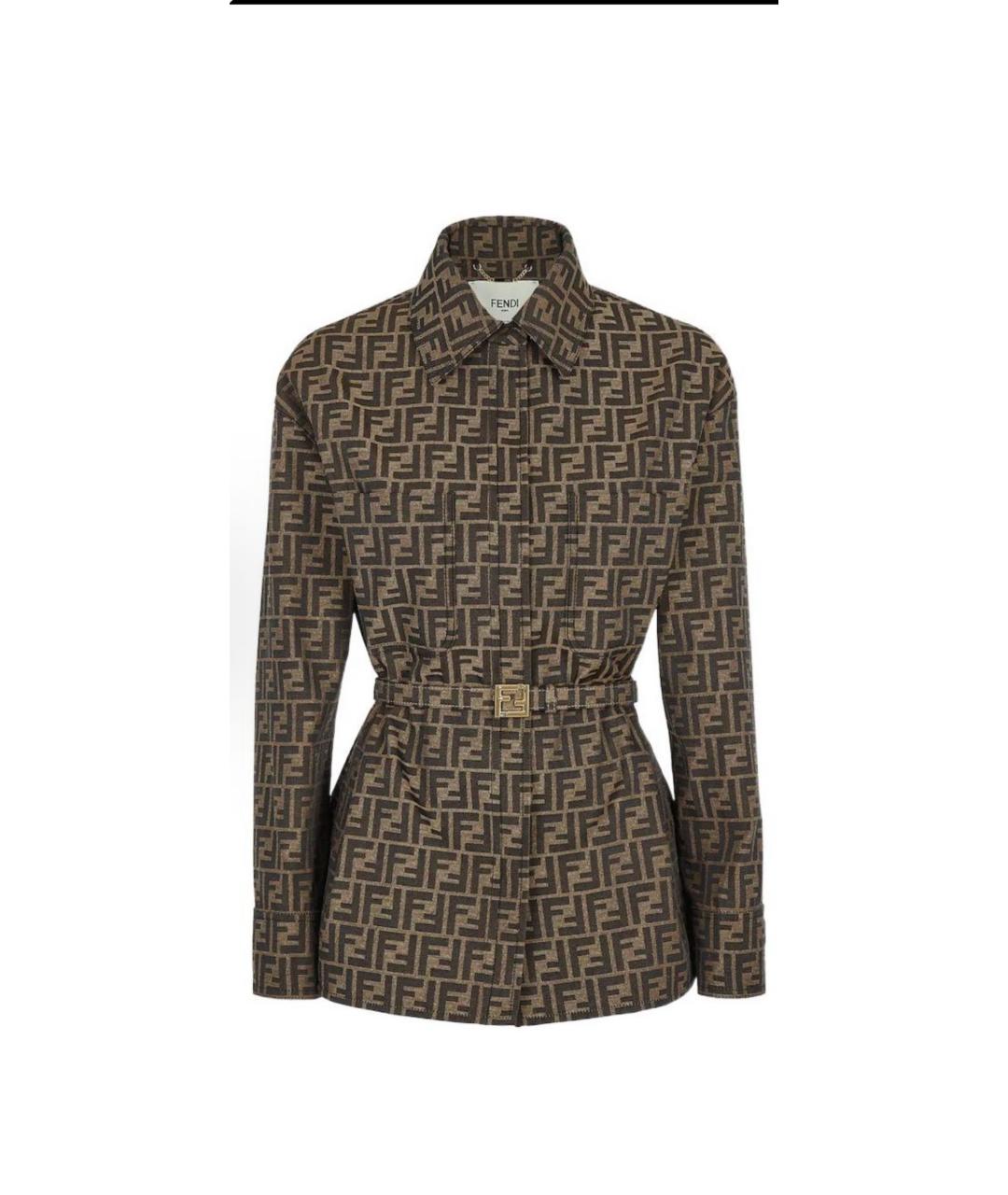 FENDI Коричневая куртка, фото 5