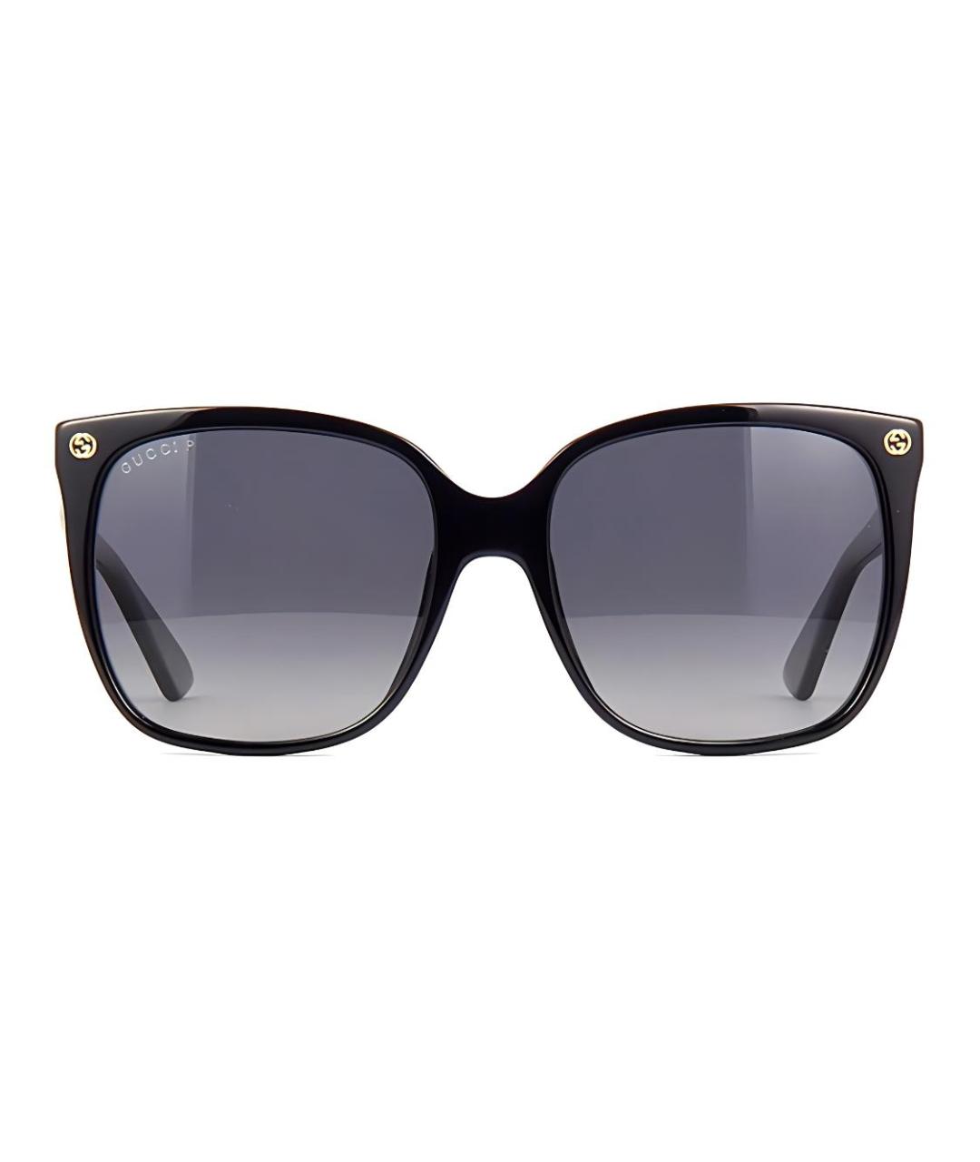 GUCCI Черные пластиковые солнцезащитные очки, фото 1