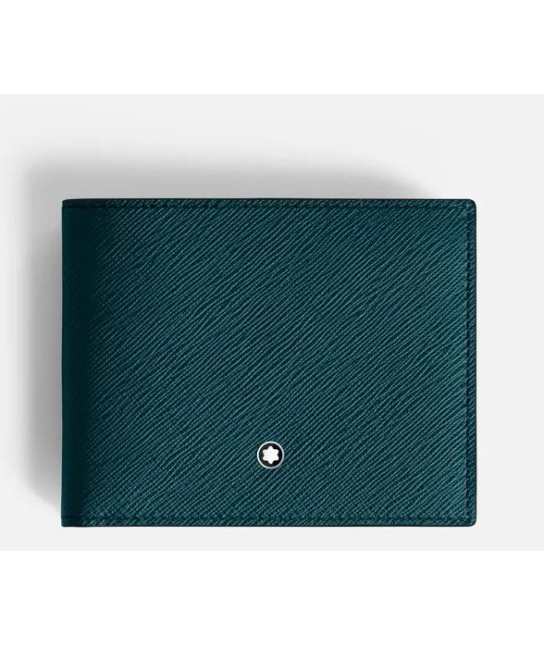 MONTBLANC Синий кожаный кошелек, фото 8