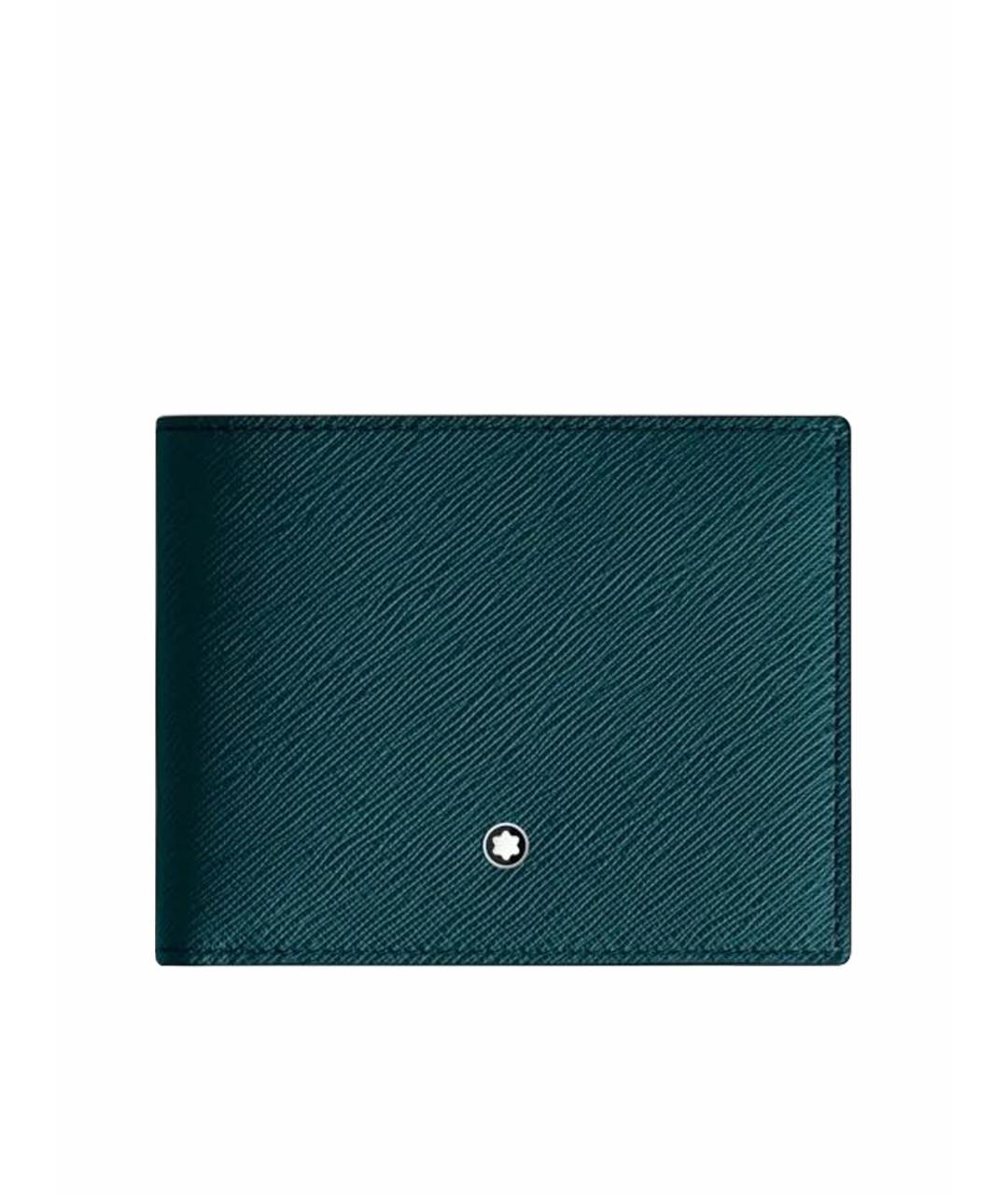 MONTBLANC Синий кожаный кошелек, фото 1