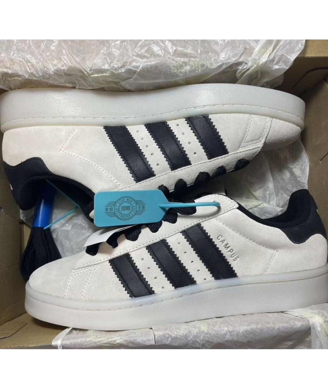 ADIDAS Бежевые замшевые низкие кроссовки / кеды, фото 4