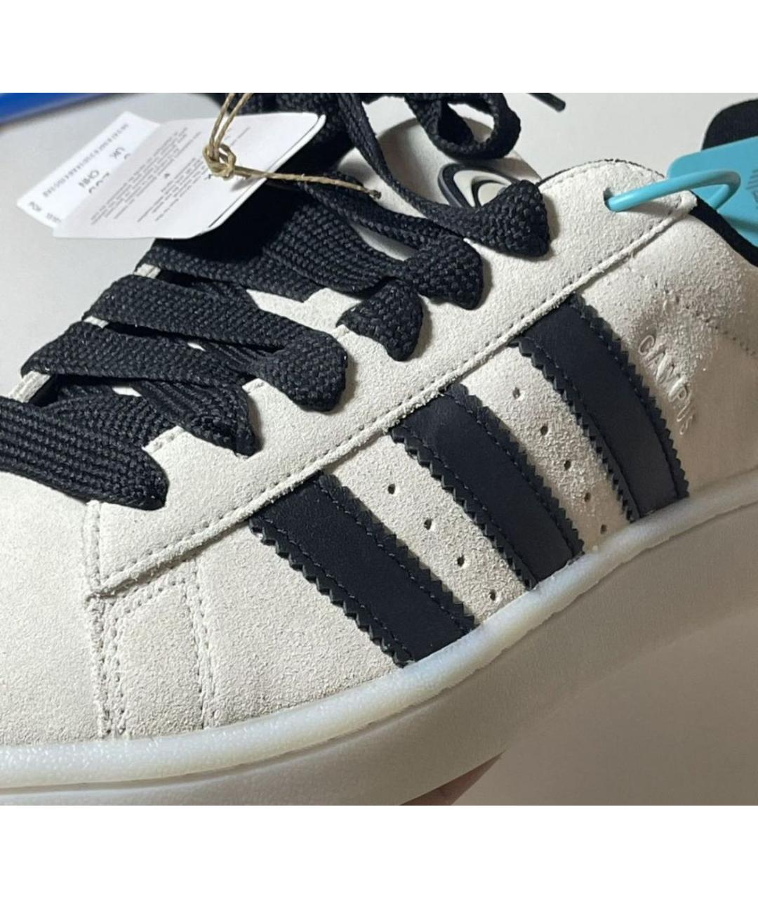 ADIDAS Бежевые замшевые низкие кроссовки / кеды, фото 5