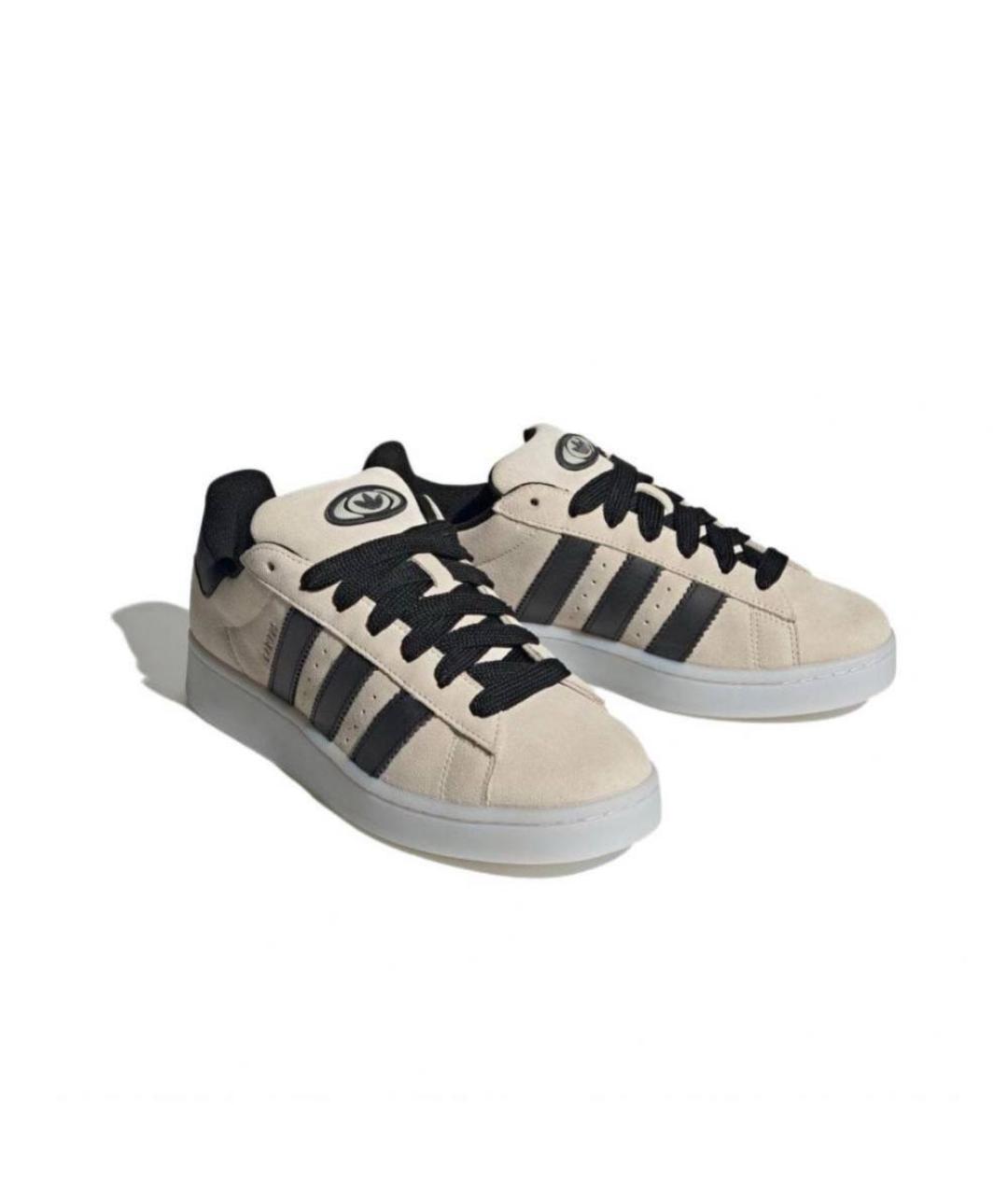 ADIDAS Бежевые замшевые низкие кроссовки / кеды, фото 2