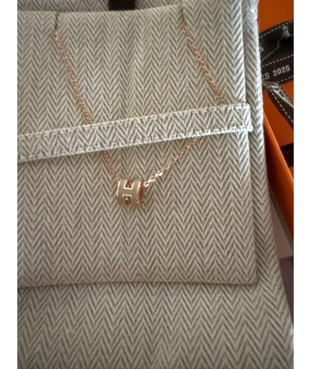 HERMES Бежевая металлическая подвеска, фото 2