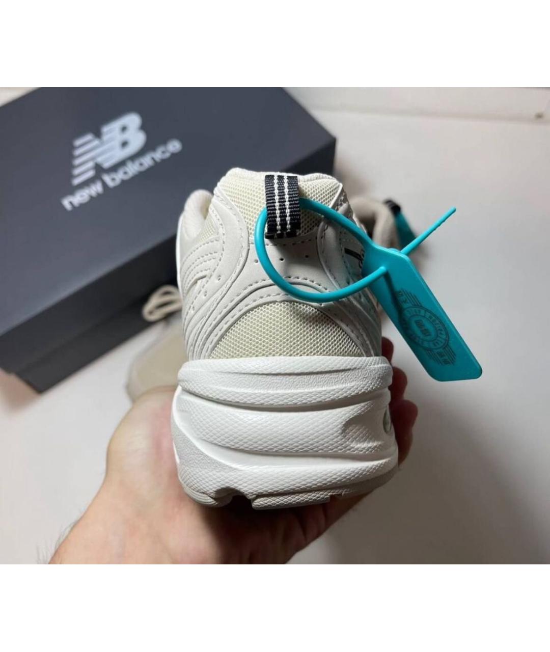 NEW BALANCE Бежевые текстильные низкие кроссовки / кеды, фото 6