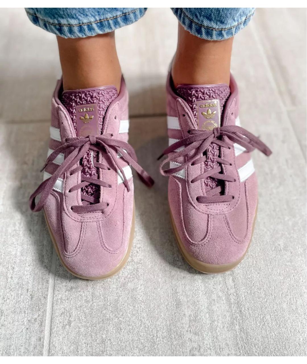 ADIDAS Розовые замшевые кеды, фото 4
