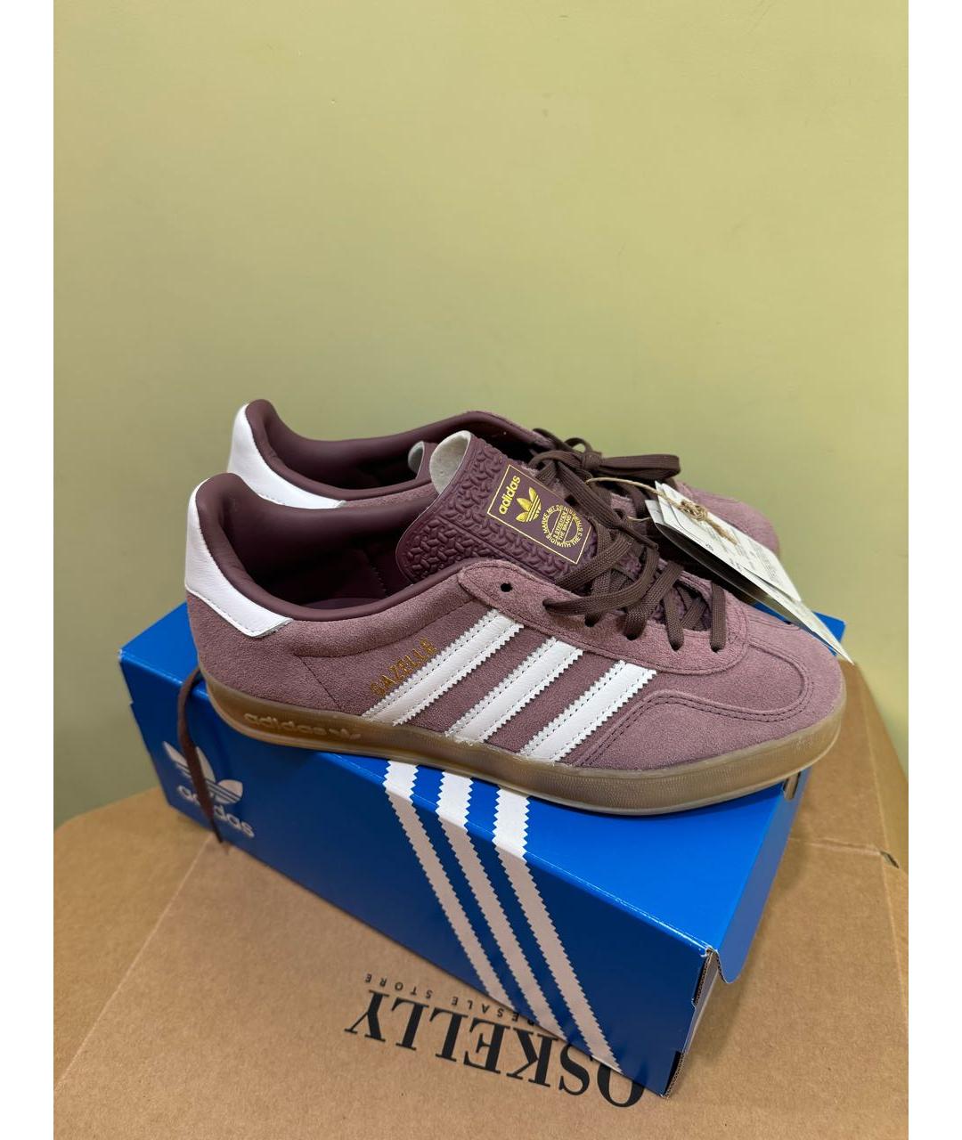 ADIDAS Розовые замшевые кеды, фото 5
