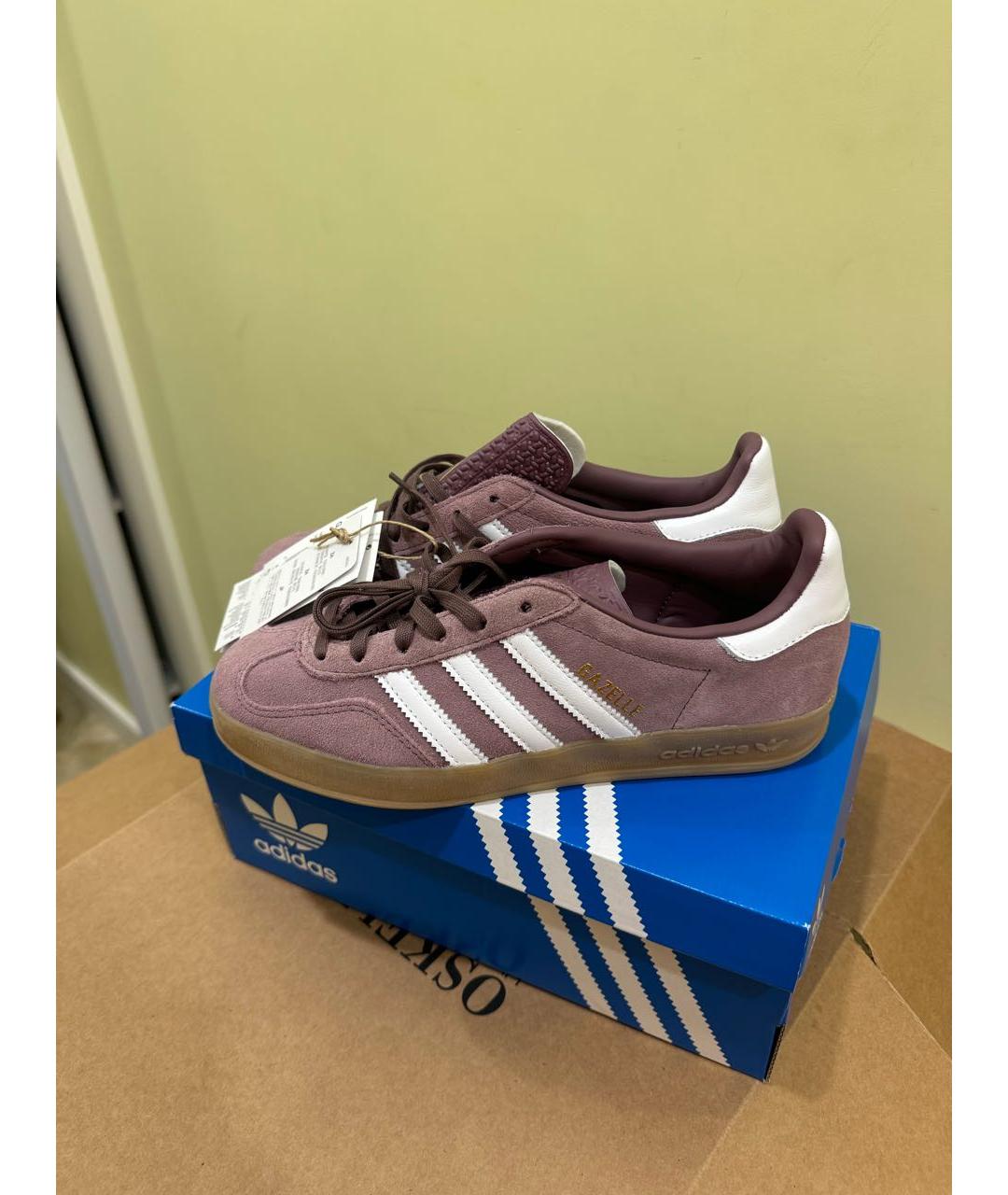 ADIDAS Розовые замшевые кеды, фото 2