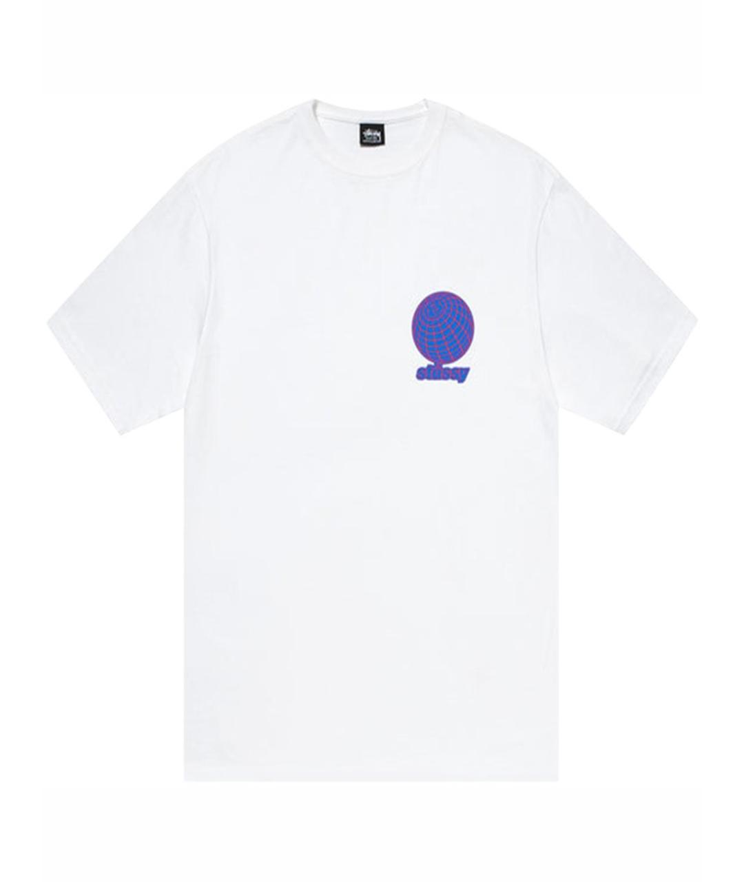 STUSSY Белая хлопковая футболка, фото 1