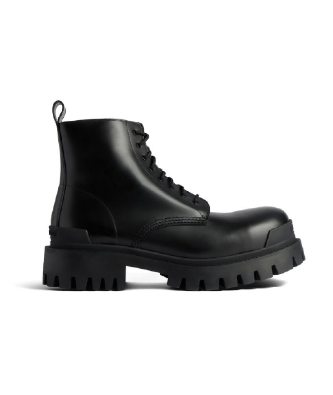 BALENCIAGA Черные кожаные ботинки, фото 6