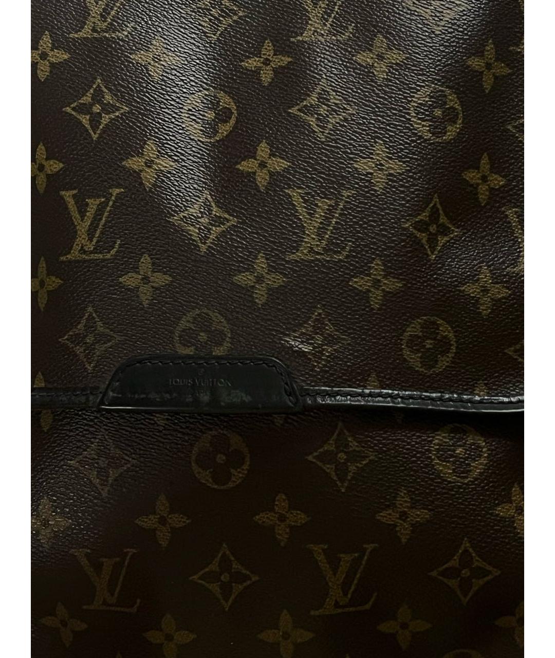 LOUIS VUITTON Коричневая кожаная сумка на плечо, фото 7