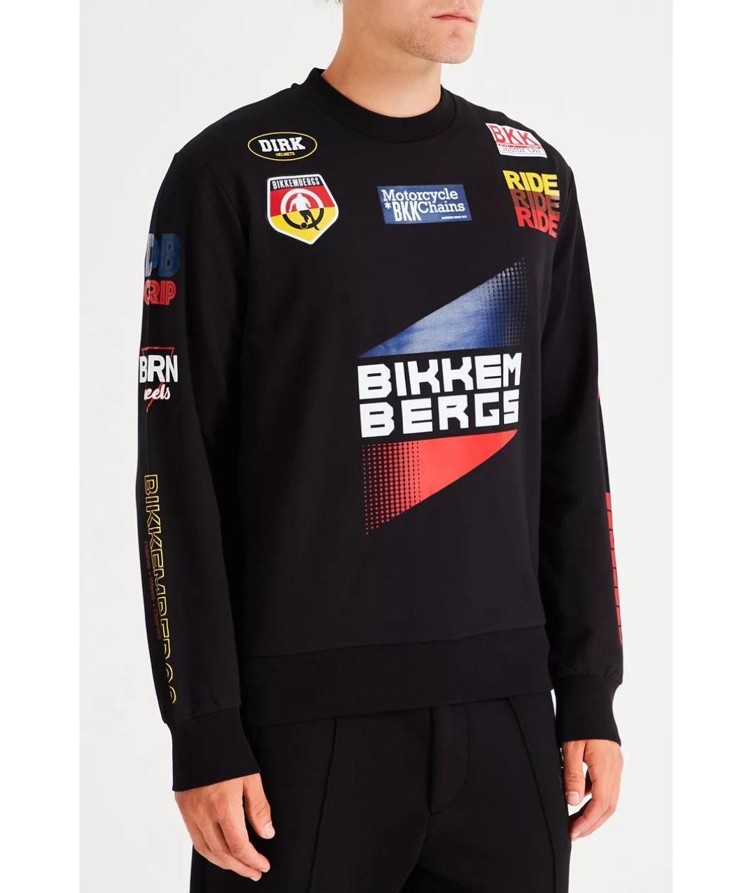 BIKKEMBERGS Черный хлопковый джемпер / свитер, фото 3