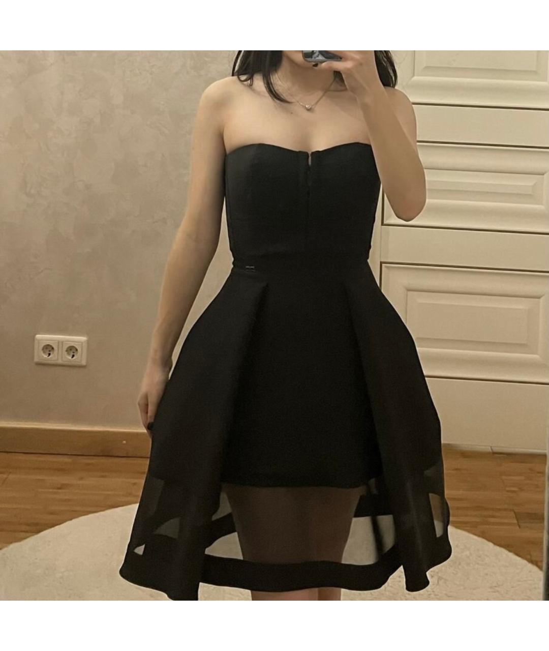 ELISABETTA FRANCHI Черное коктейльное платье, фото 2