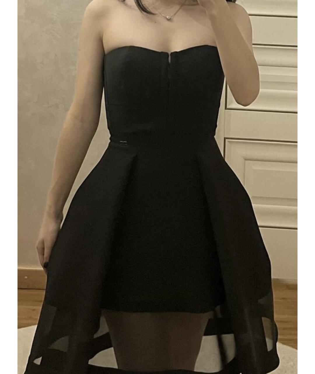 ELISABETTA FRANCHI Черное коктейльное платье, фото 8