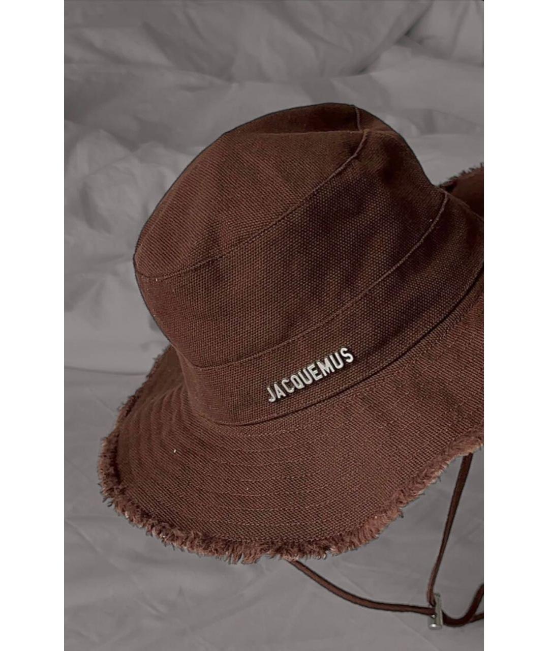 JACQUEMUS Коричневая хлопковая шляпа, фото 5