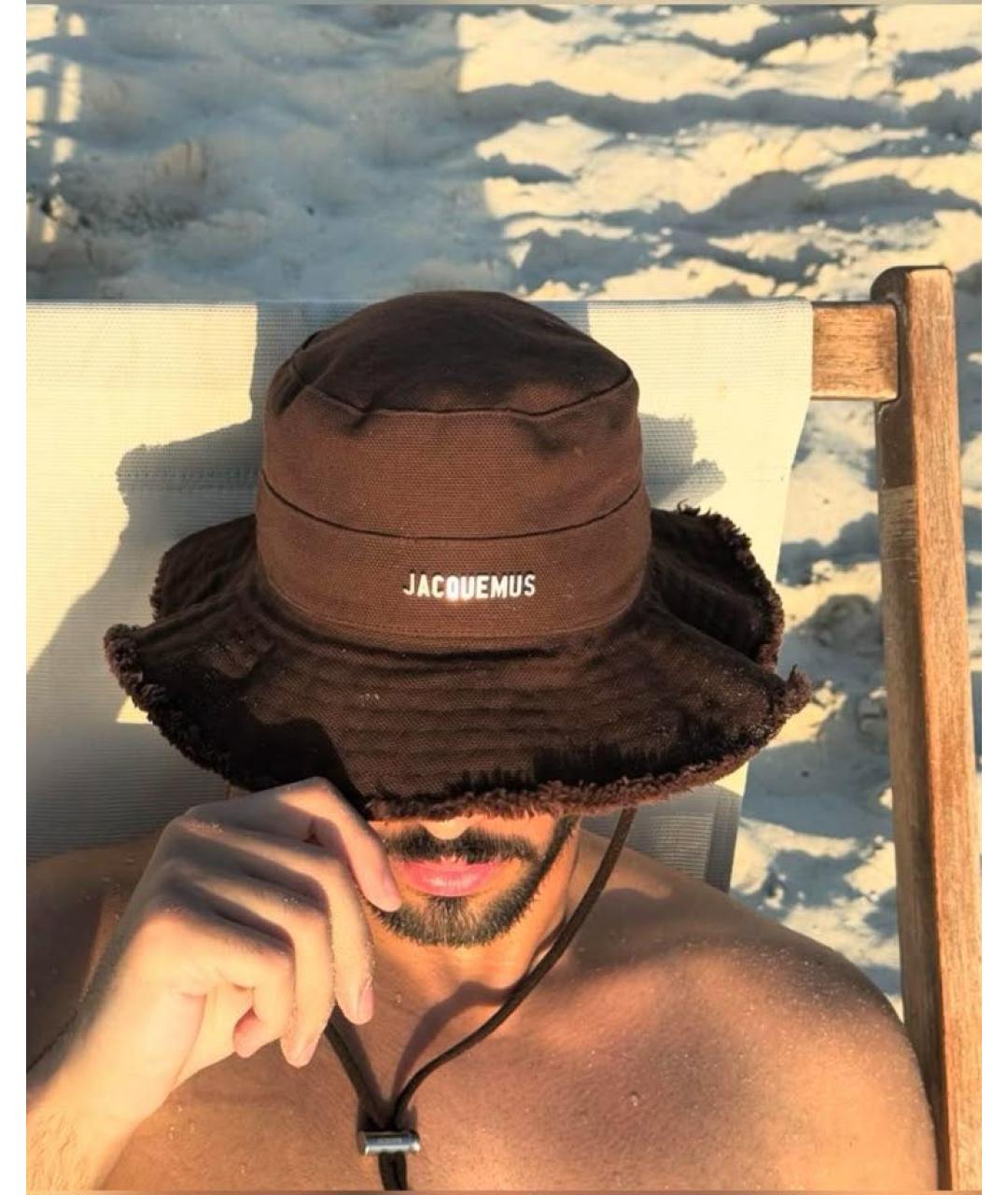 JACQUEMUS Коричневая хлопковая шляпа, фото 6