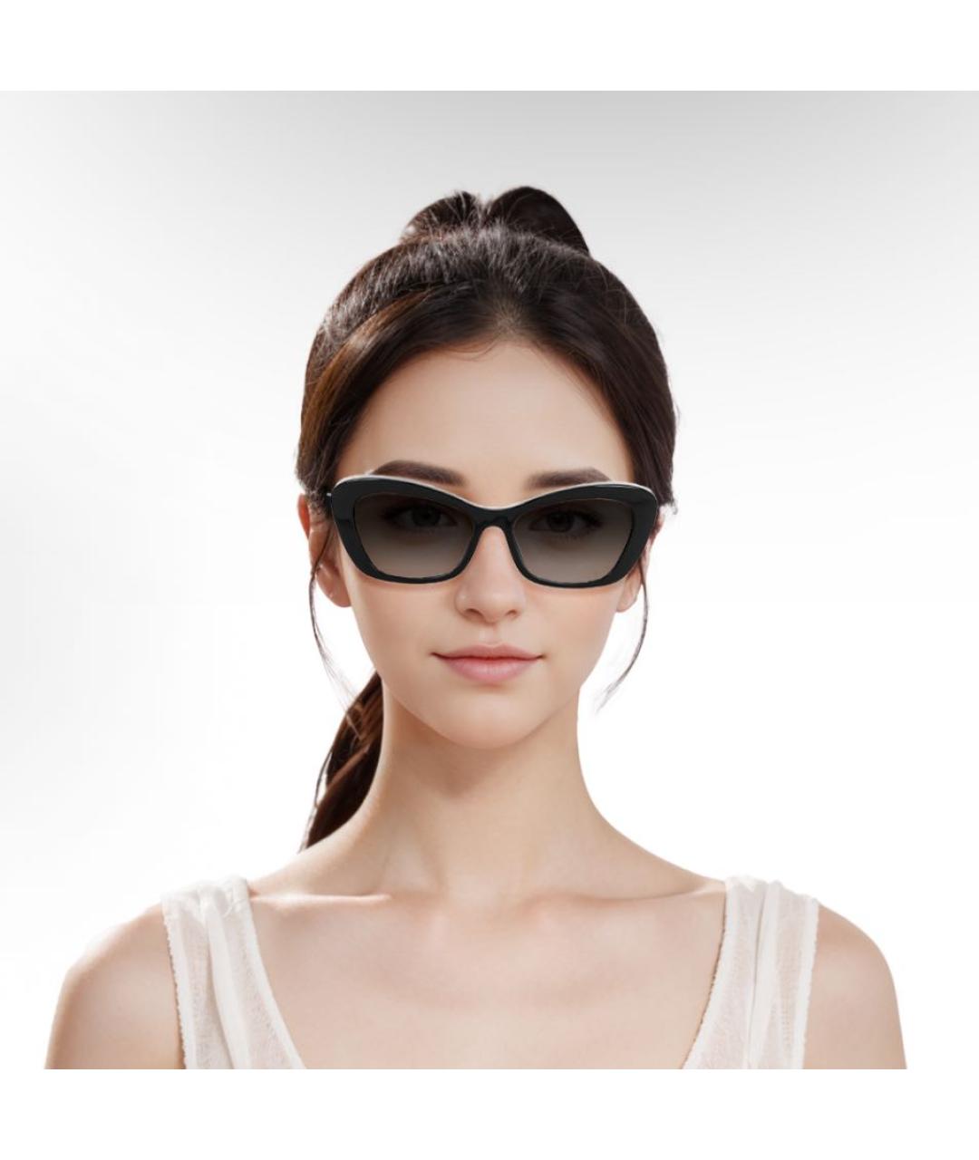 CHANEL Черные пластиковые солнцезащитные очки, фото 4