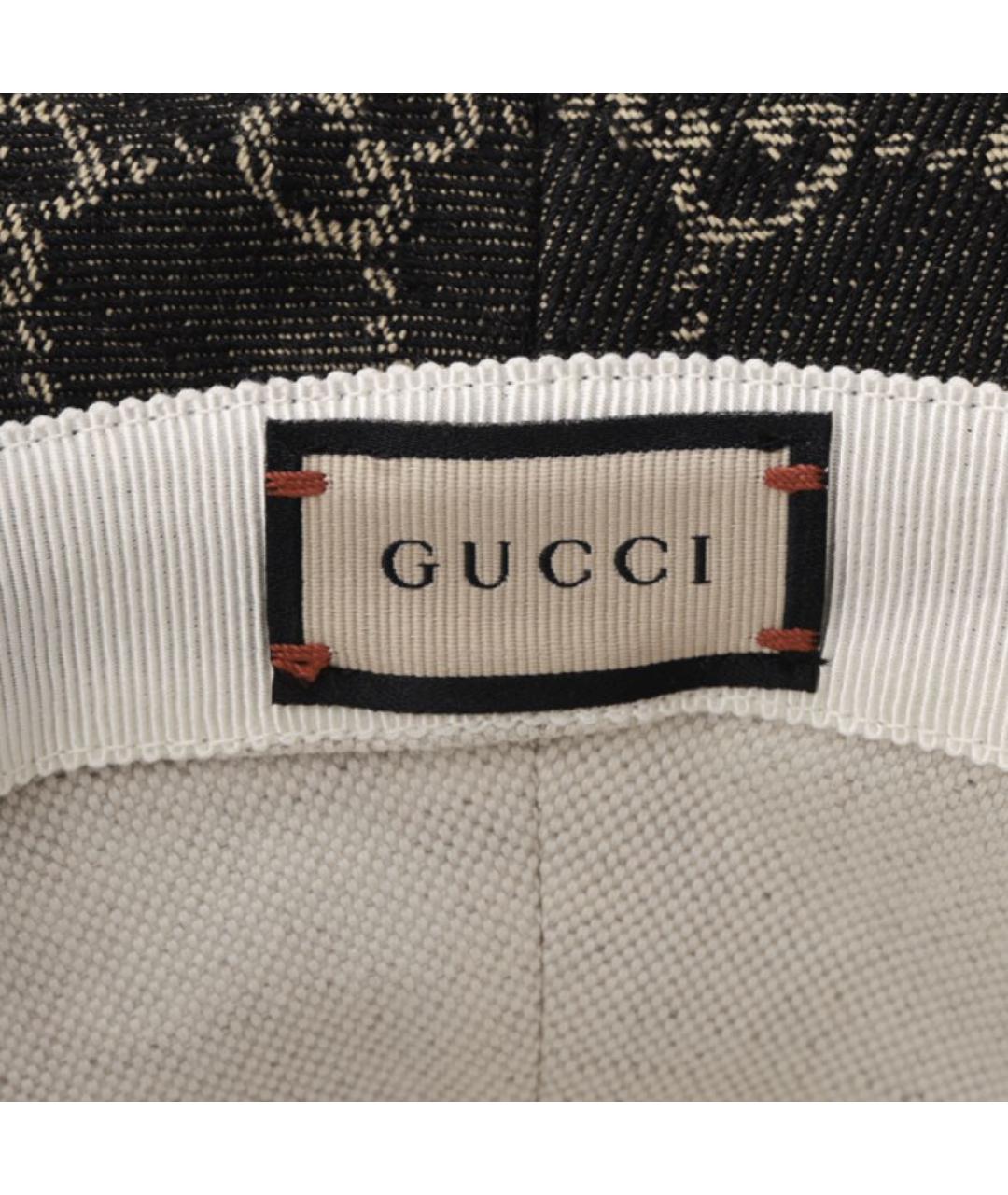 GUCCI Коричневая хлопковая панама, фото 3