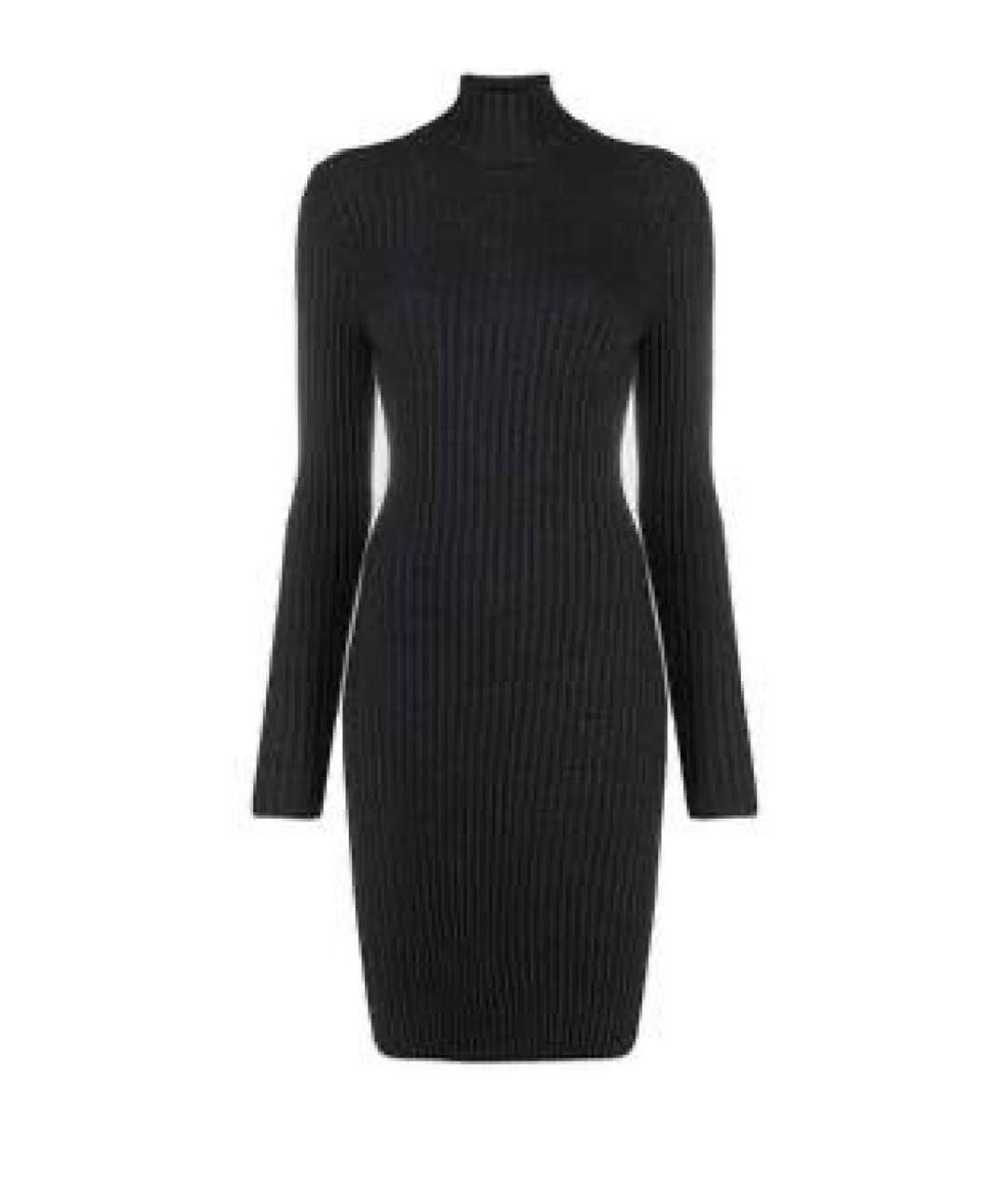 WOLFORD Черное шерстяное повседневное платье, фото 7