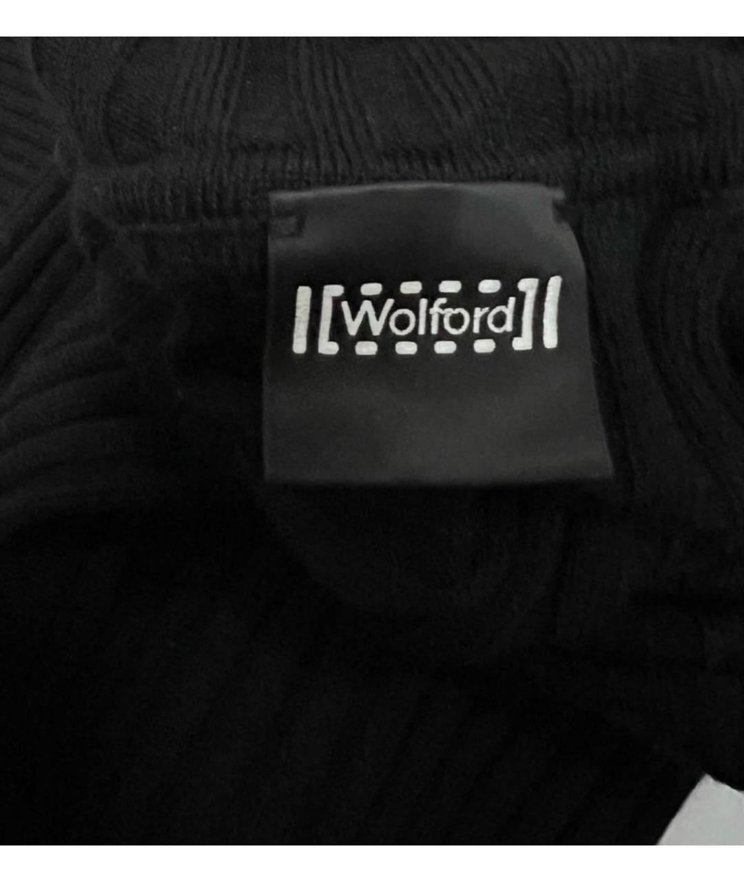 WOLFORD Черное шерстяное повседневное платье, фото 5