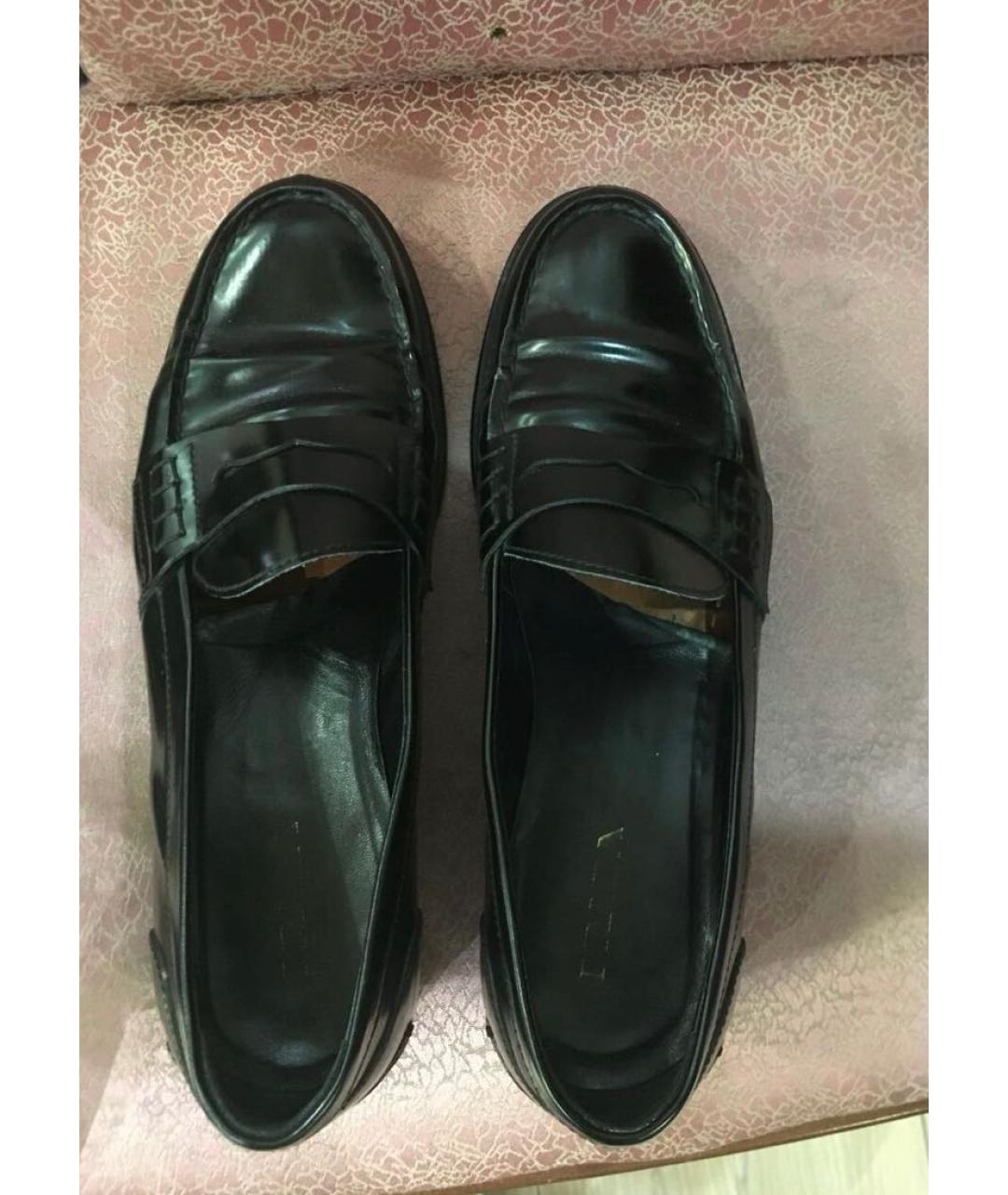 PRADA Черные кожаные лоферы, фото 3