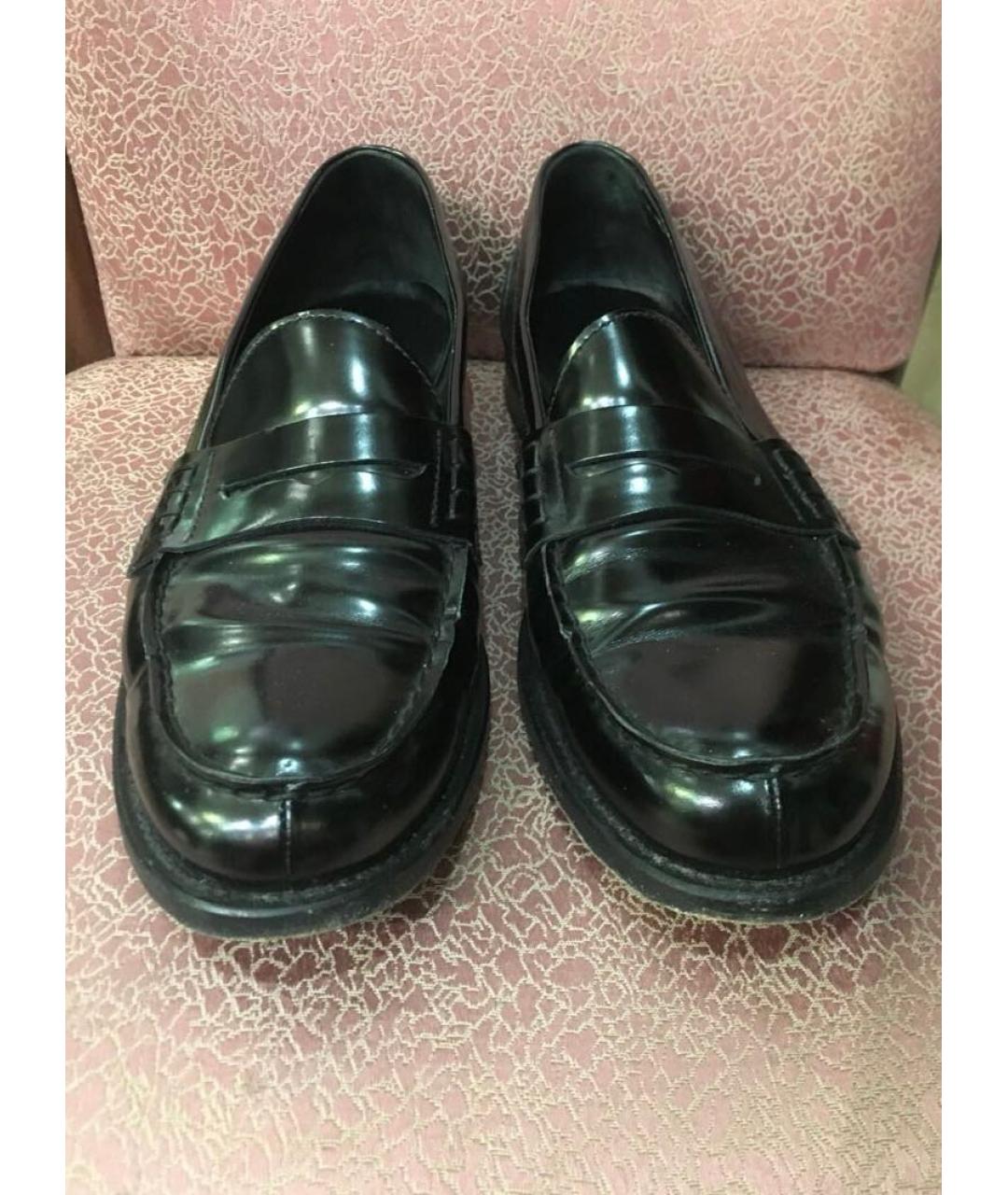 PRADA Черные кожаные лоферы, фото 2
