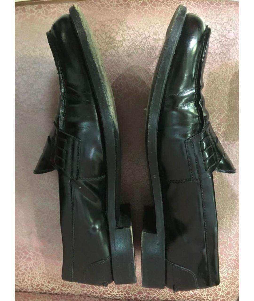 PRADA Черные кожаные лоферы, фото 8