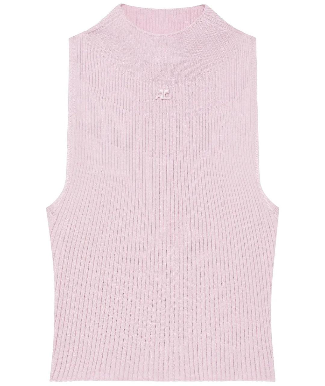 COURREGES Розовая хлопковая майка, фото 1